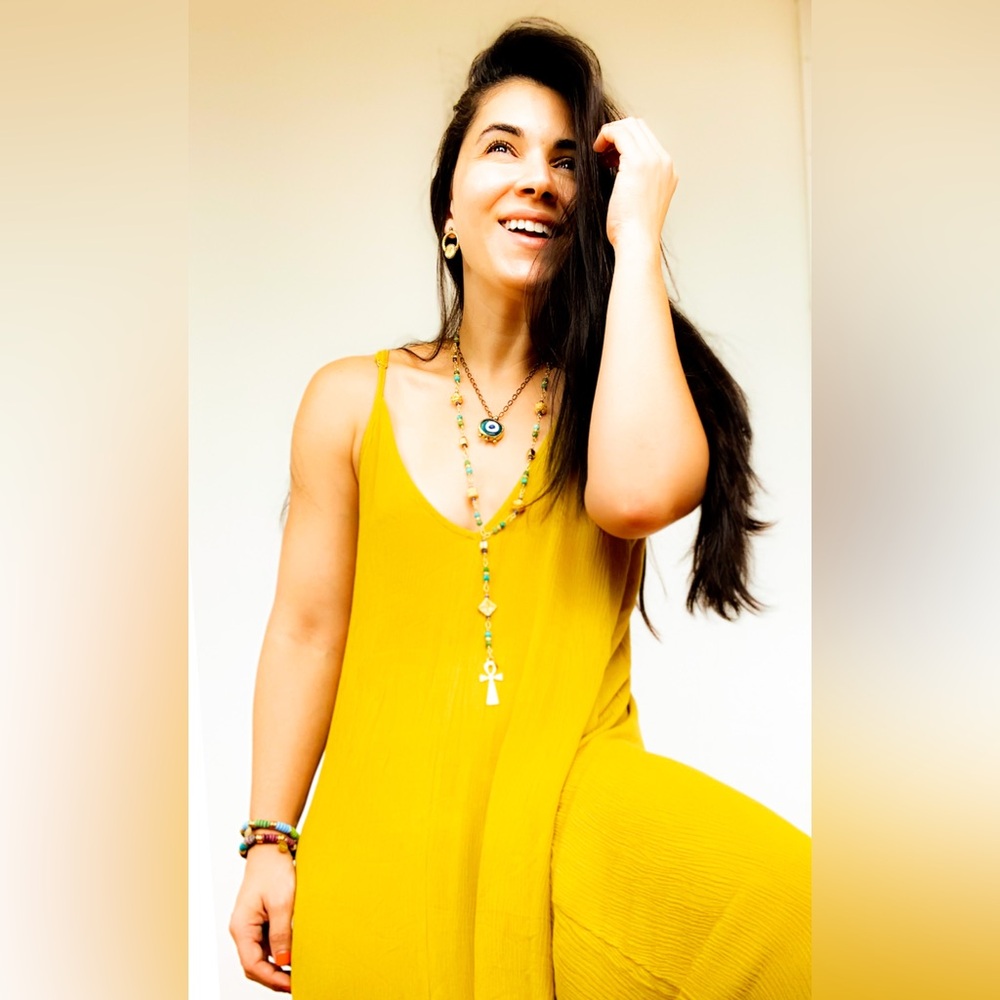 Yellow Sleeveless Dress